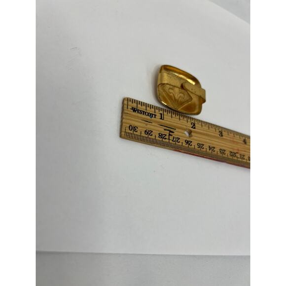 Vintage Gold Brass Boy Scout Neck Scarf Tie Slide Bolo Holder Cub Scouts - Picture 5 of 5